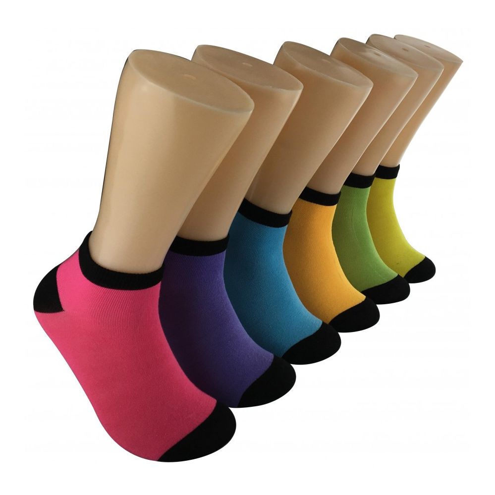 Womens Bright Color Low Cut Ankle Socks 480 Pack At