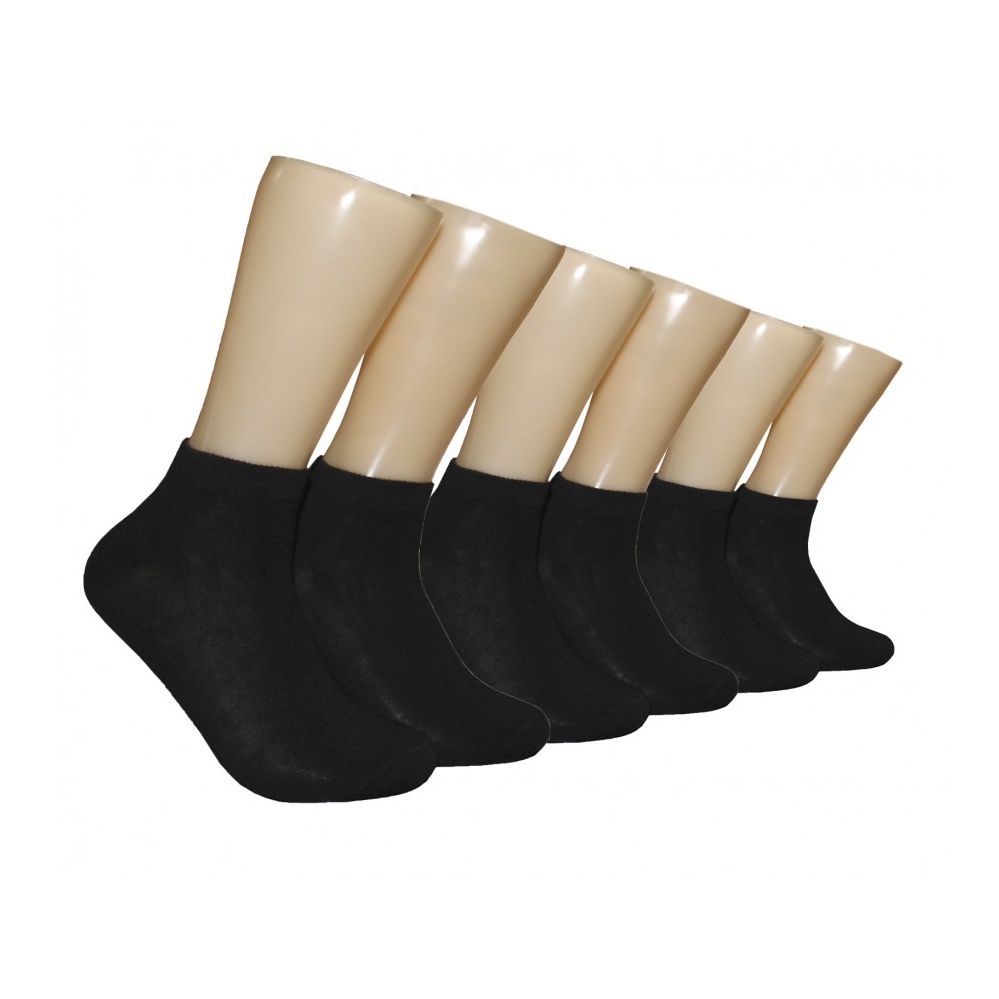 Women's Solid Black Low Cut Ankle Socks 480 pack - at - socksinbulk.com ...