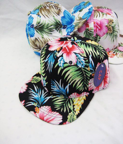 Floral Printed Baseball Cap 48 pack - at - socksinbulk.com ...