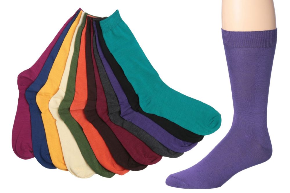 Mens Bright Color Dress Socks Size 10-13 - at - socksinbulk.com ...