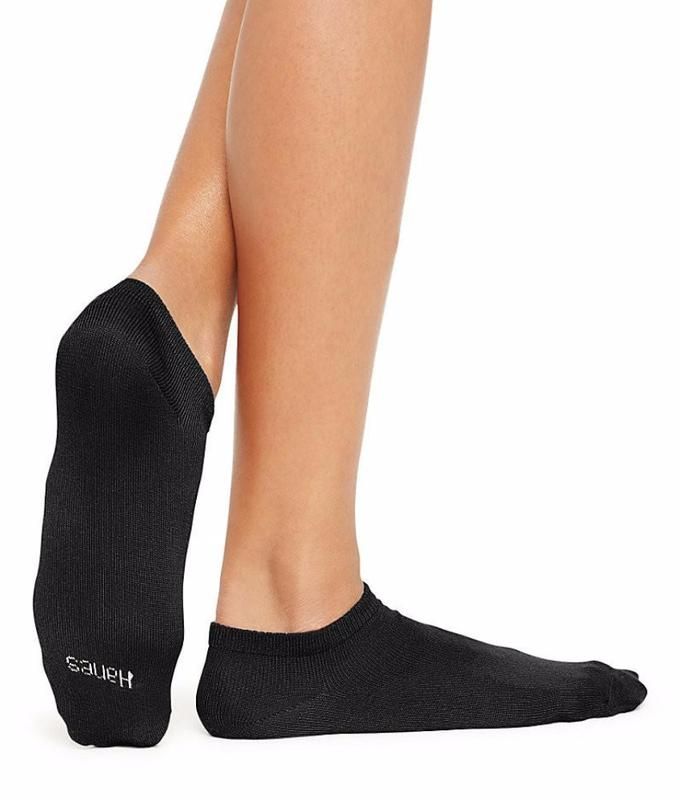 Hanes Womens Low Cut No Show Ankle Socks Mixed