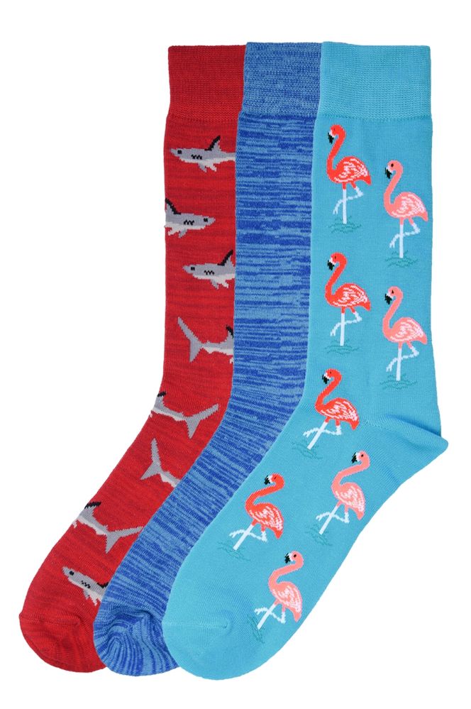 Men's Printed Novelty Crew Socks Size 10-13 120 Pack - At - Socksinbulk 