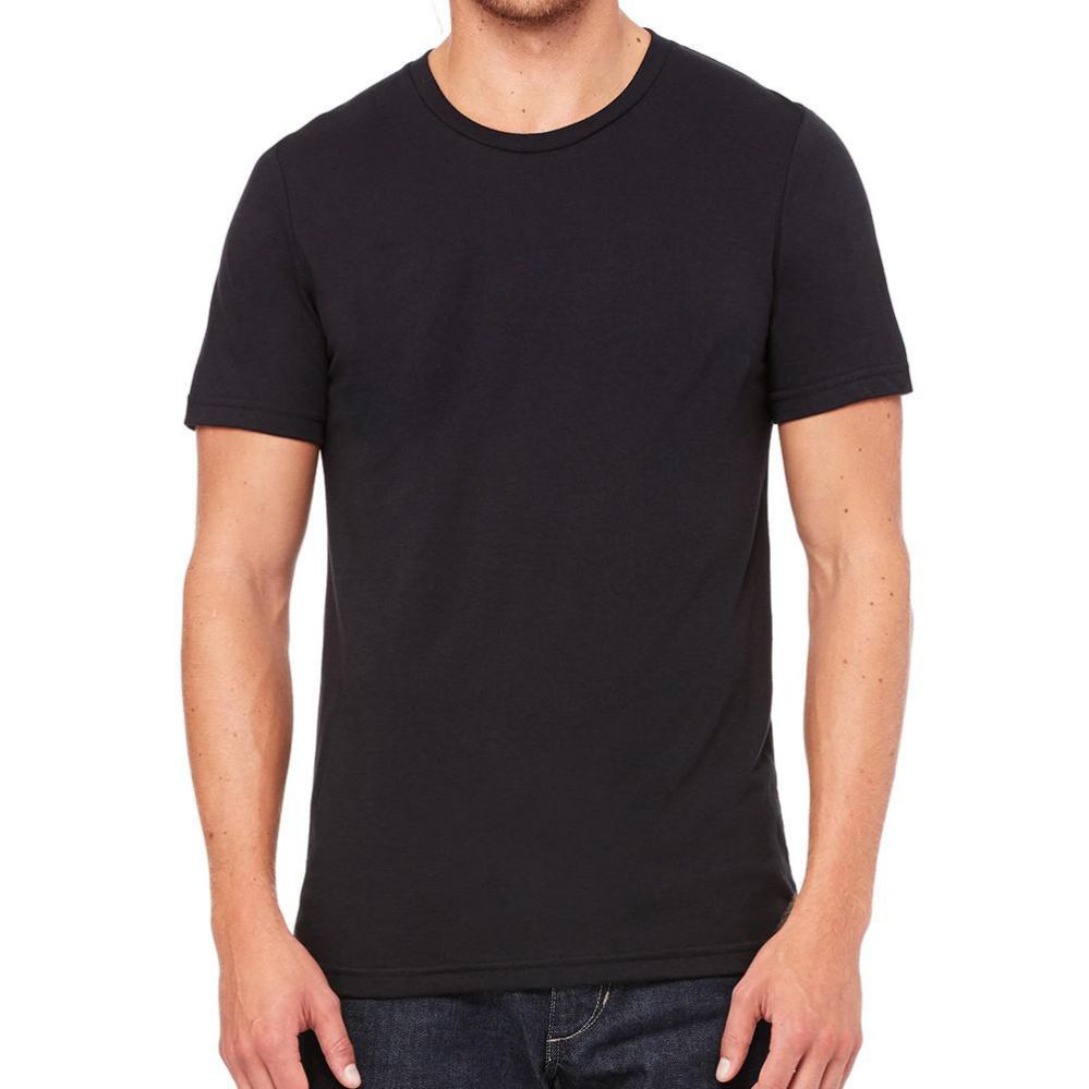 Mens Plus Size Cotton Crew Neck Short Sleeve T Shirts Black Size 5x 6