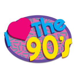 I Love The 90's Cutouts 12 pack - at - socksinbulk.com - Socksinbulk.com
